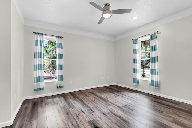 5233 Maybank Hwy, Wadmalaw Island, SC 29487 - unfurnished room with wood finished floors, a ceiling fan, and baseboards