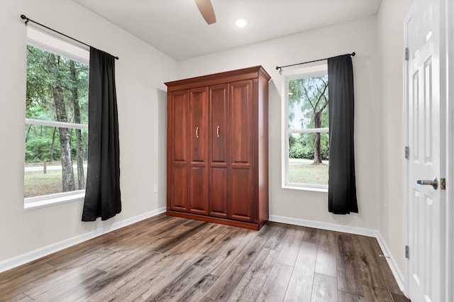 5233 Maybank Hwy, Wadmalaw Island, SC 29487 - unfurnished bedroom with multiple windows, wood finished floors, and baseboards