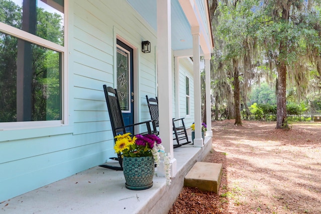5233 Maybank Hwy, Wadmalaw Island, SC 29487 - doorway to property featuring covered porch