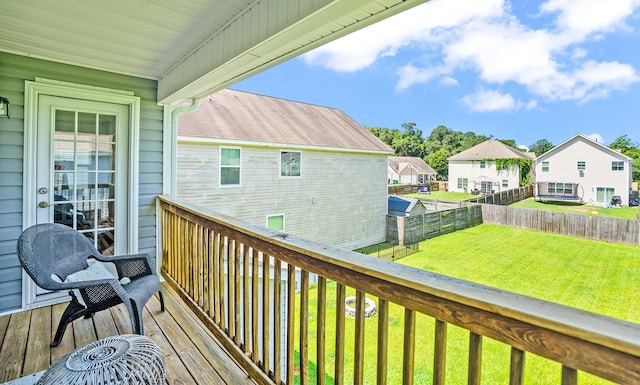 153 Glory Rd, Beaufort, SC 29906 - wooden terrace featuring a residential view and a fenced backyard