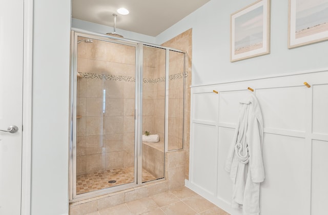 153 Glory Rd, Beaufort, SC 29906 - bathroom featuring a stall shower and tile patterned floors