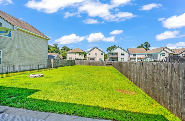153 Glory Rd, Beaufort, SC 29906 - fenced backyard featuring a residential view and a fire pit