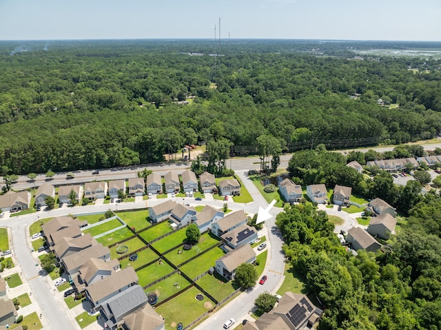 153 Glory Rd, Beaufort, SC 29906 - aerial perspective of suburban area featuring a forest