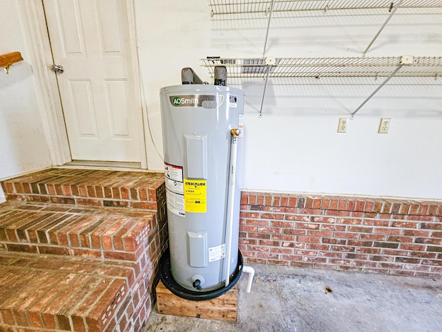 utilities featuring electric water heater