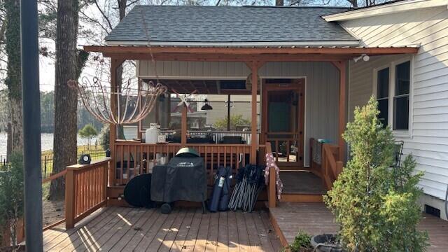 view of wooden deck