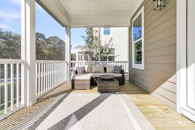 view of sunroom