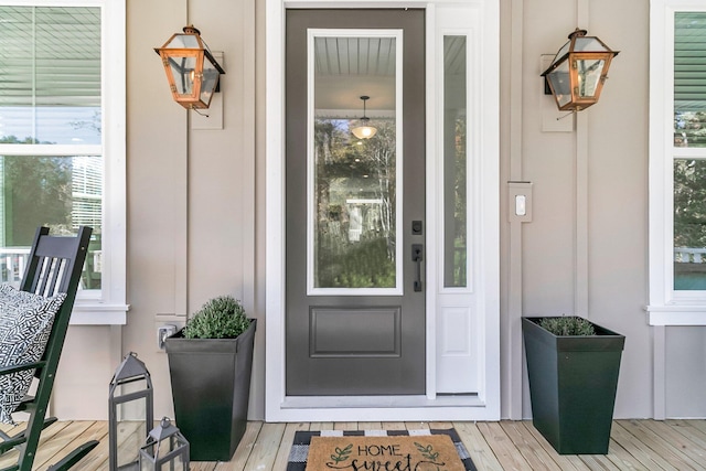 view of doorway to property