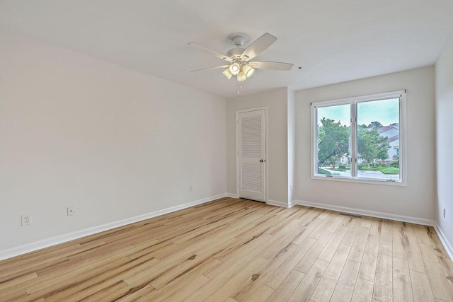 638 Harbor Creek Pl Unit 19, Charleston, SC 29412 - spare room featuring light wood-style floors and ceiling fan