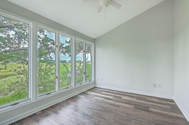 638 Harbor Creek Pl Unit 19, Charleston, SC 29412 - unfurnished sunroom featuring vaulted ceiling, wood finished floors, and french doors