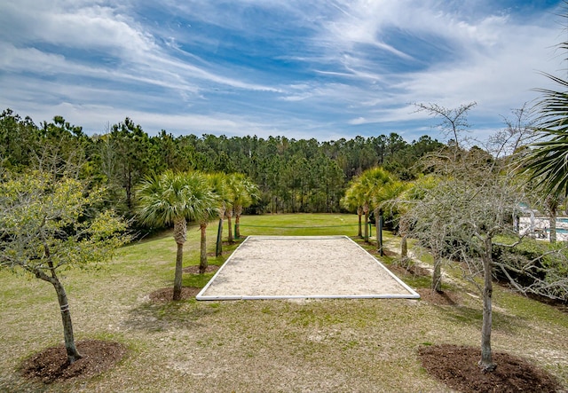 view of community featuring a yard