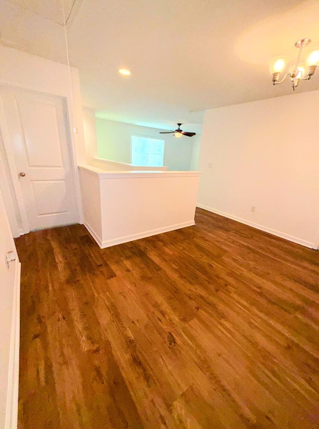 332 Southern Sugar Ave, Moncks Corner, SC 29461 - unfurnished room featuring wood finished floors, a chandelier, baseboards, and recessed lighting