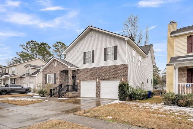 view of front of house featuring a garage