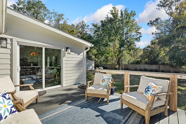 view of wooden deck