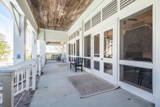 view of patio with french doors