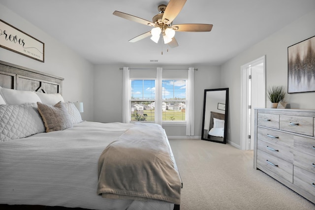 204 Honey Horn Dr, Summerville, SC 29486 - bedroom with baseboards, ceiling fan, and light colored carpet