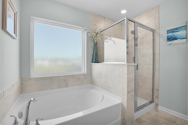 204 Honey Horn Dr, Summerville, SC 29486 - full bathroom with recessed lighting, a garden tub, and a stall shower