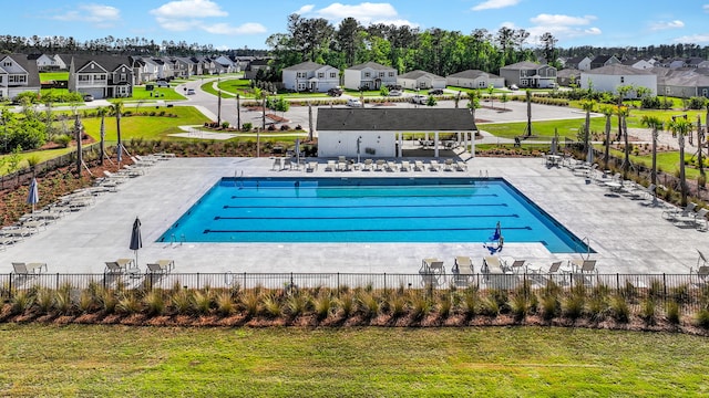 204 Honey Horn Dr, Summerville, SC 29486 - community pool with fence, a patio, and a residential view