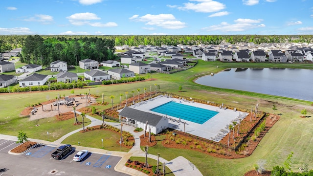 204 Honey Horn Dr, Summerville, SC 29486 - birds eye view of property featuring a water view and a residential view