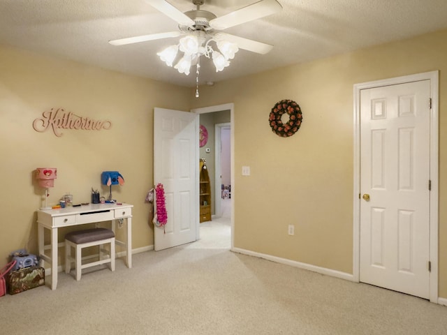 5505 Indigo Makers Trce, Charleston, SC 29418 - interior space featuring baseboards, a textured ceiling, and ceiling fan