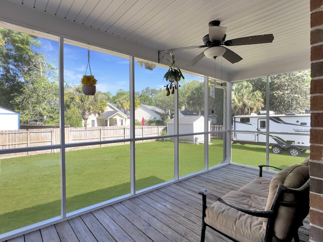 5505 Indigo Makers Trce, Charleston, SC 29418 - sunroom / solarium with ceiling fan and a healthy amount of sunlight