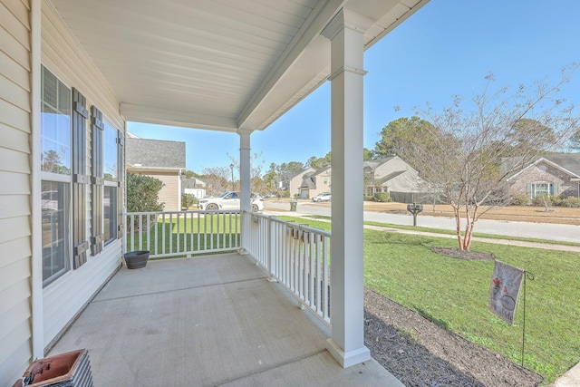 view of patio / terrace featuring covered porch