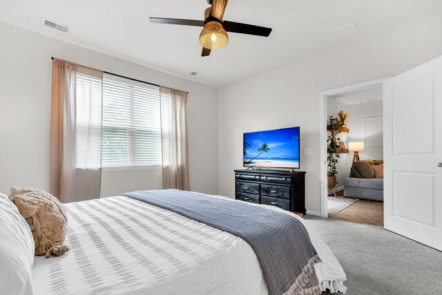 9712 Fanning Basket Ln, Ladson, SC 29456 - carpeted bedroom featuring a ceiling fan and baseboards