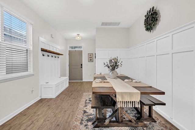 9712 Fanning Basket Ln, Ladson, SC 29456 - dining room with light wood-style flooring and baseboards