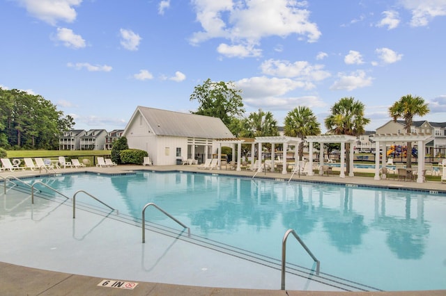 121 Ancestry Ln, Moncks Corner, SC 29461 - community pool with a pergola and a patio area