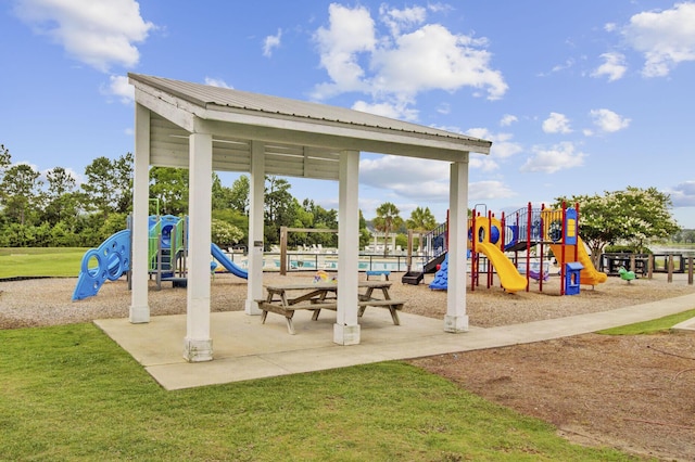 121 Ancestry Ln, Moncks Corner, SC 29461 - community jungle gym with a lawn and a swimming pool