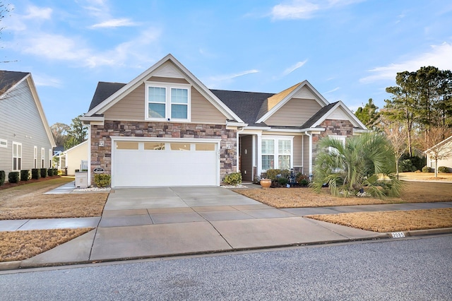 craftsman-style house with a garage