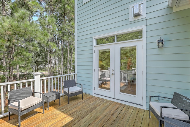 deck with french doors