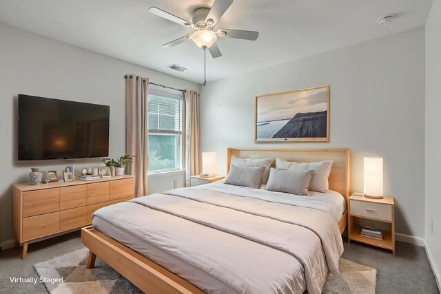 211 Saxony Loop, Summerville, SC 29486 - bedroom with light carpet, baseboards, and a ceiling fan