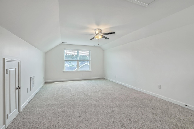 211 Saxony Loop, Summerville, SC 29486 - bonus room featuring vaulted ceiling, carpet flooring, ceiling fan, and baseboards