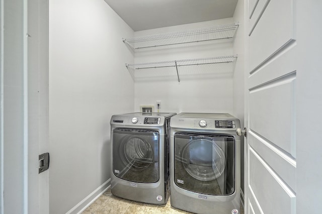 211 Saxony Loop, Summerville, SC 29486 - washroom with separate washer and dryer and baseboards