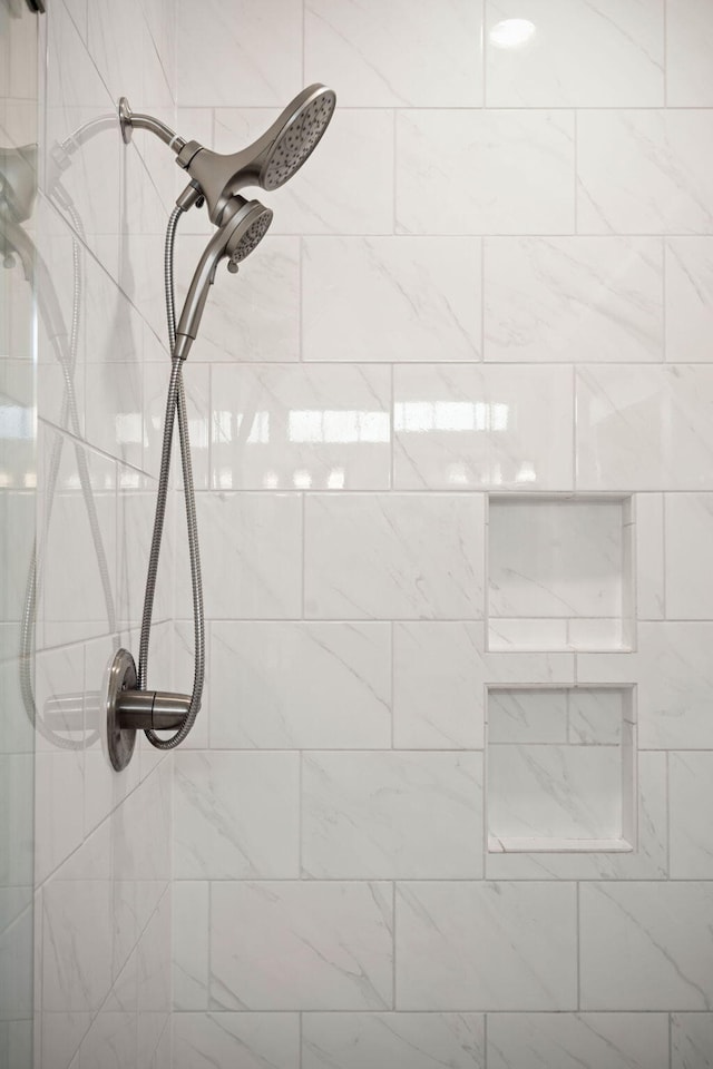 room details with tiled shower