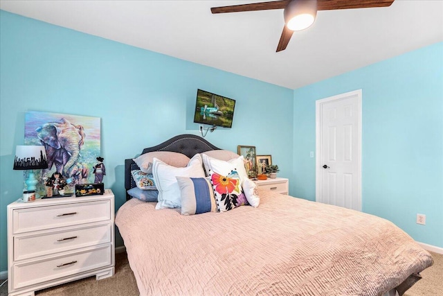 555 Pointe Of Oaks Rd, Summerville, SC 29485 - carpeted bedroom with a ceiling fan and baseboards