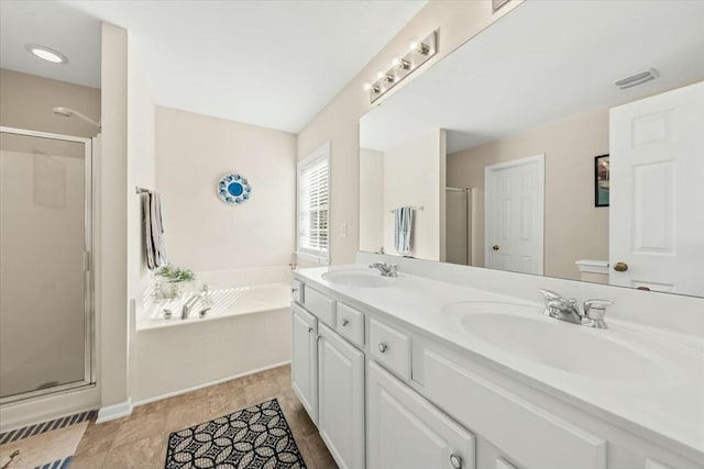 2132 Summerwood Dr, Mount Pleasant, SC 29466 - full bath featuring a stall shower, a bath, and double vanity