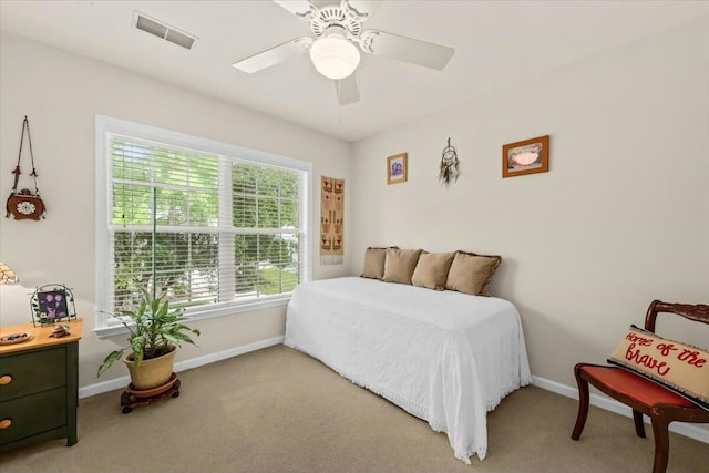 2132 Summerwood Dr, Mount Pleasant, SC 29466 - bedroom featuring light carpet, baseboards, and a ceiling fan