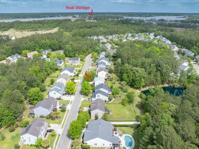 2132 Summerwood Dr, Mount Pleasant, SC 29466 - aerial view of property and surrounding area with nearby suburban area and a heavily wooded area