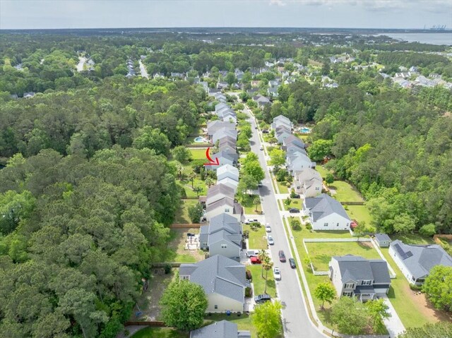 2132 Summerwood Dr, Mount Pleasant, SC 29466 - aerial perspective of suburban area with a heavily wooded area