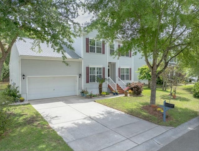 2132 Summerwood Dr, Mount Pleasant, SC 29466 - view of front of house featuring driveway, an attached garage, and a front lawn