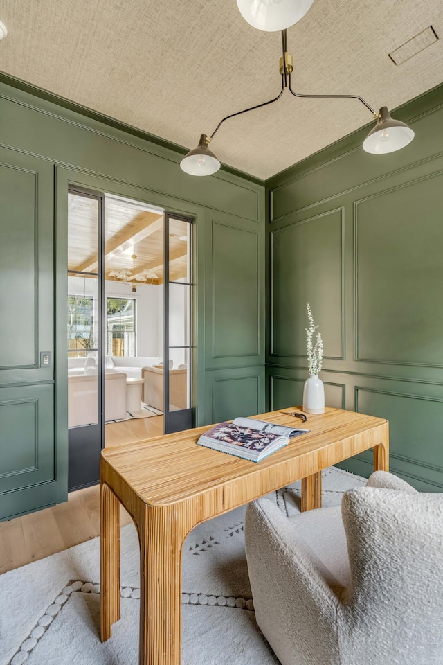 dining area featuring wood-type flooring