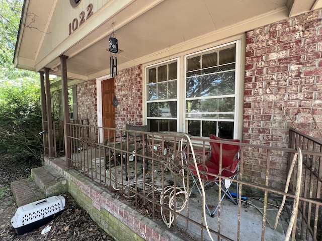 wooden deck with a porch