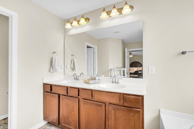 bathroom featuring vanity