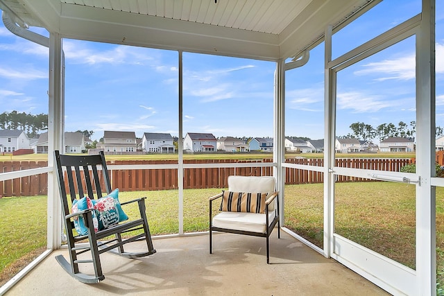 view of sunroom