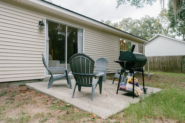 view of patio / terrace with area for grilling