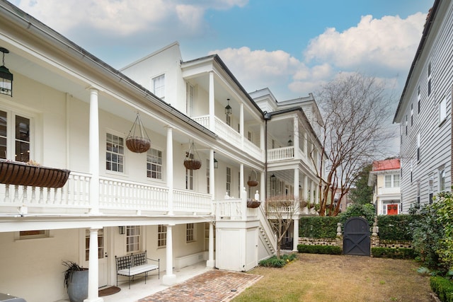 view of home's exterior featuring a yard