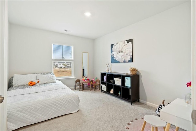 view of carpeted bedroom