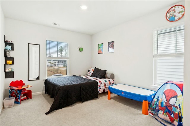 view of carpeted bedroom