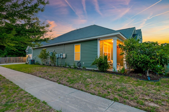 1589 Seabago Dr, Charleston, SC 29414 - view of front facade with central AC unit and roof with shingles